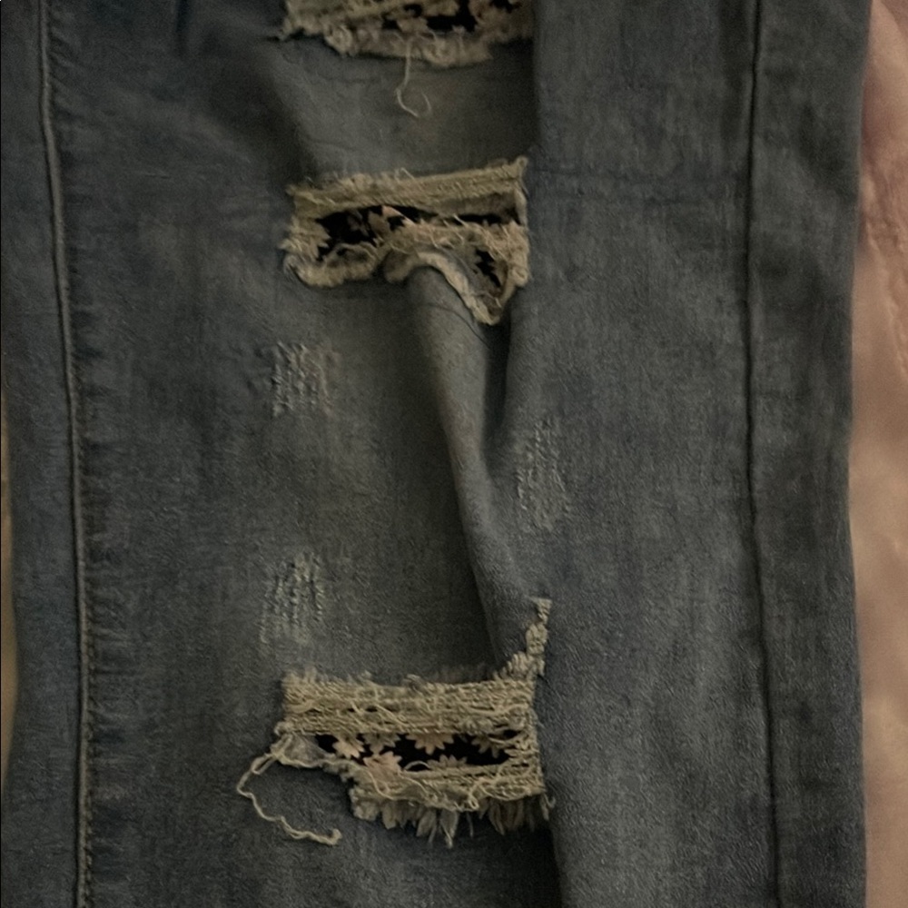 Sale today! Distressed Blue Jeans - Picture 6 of 12
